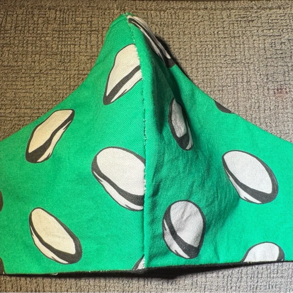 Gray and Red Heart rugby Face Mask, ball print mask, shark mask,Tupac mask